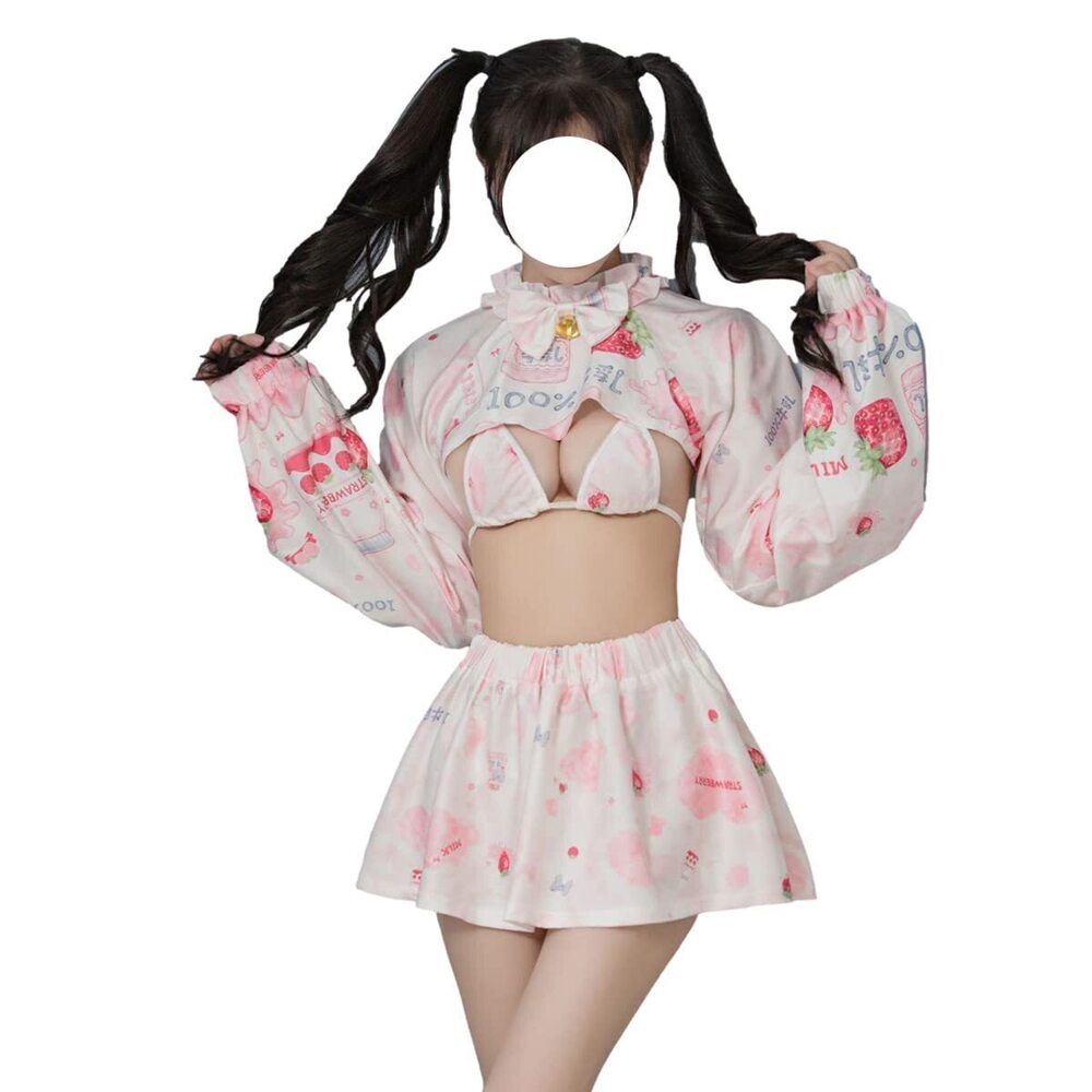 7120 Sexy Anime Cosplay Costume Lolita Kawaii Milk Cow Role Playing